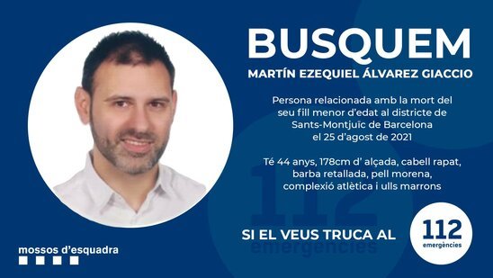 Els Mossos difonen el nom i la fotografia del pare del nen de 2 anys assassinat en un hotel de Barcelona
