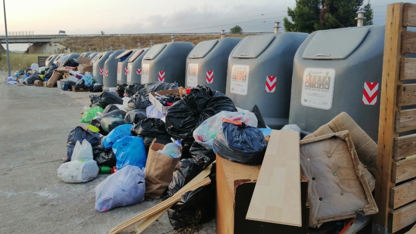 Àrea d'emergència situada a la deixalleria de Montblanc