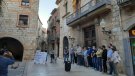 Concentració a la plaça Major per condemnar el pressumpte abús i agressió sexual d'un jove a Montblanc