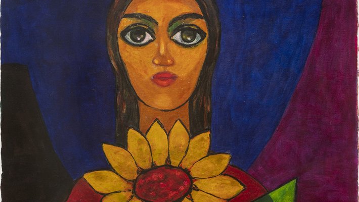 'Noia amb girasol'