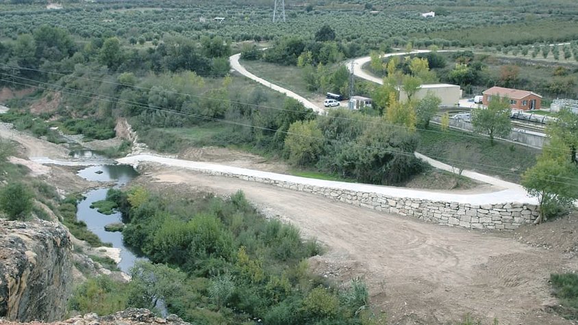 Nou pas inundable per accedir a la zona de la Sinoga de l’Espluga