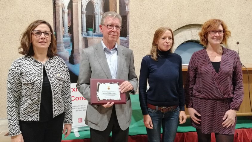 Protagonistes de l'acte d'entrega del premi