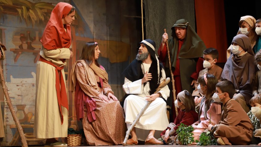 El malaurat Getsè parlant amb els pastors i pastores
