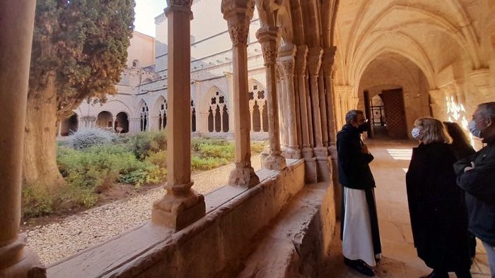 Un moment de la visita al Monestir de Poblet