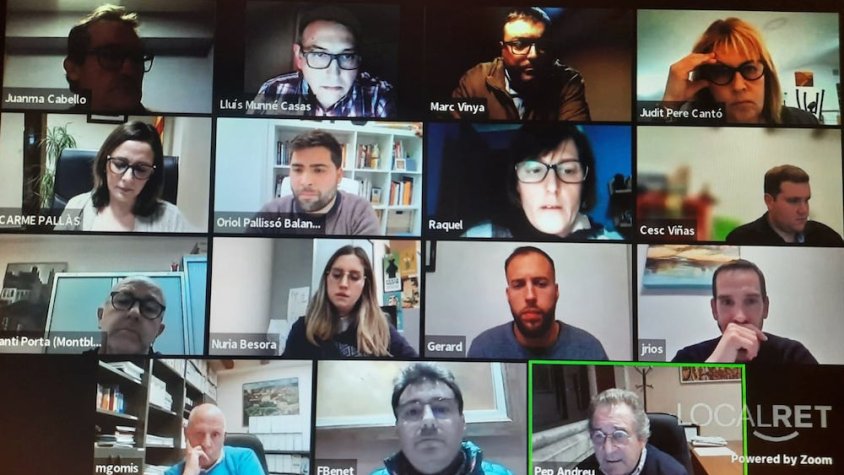 Un moment del ple telemàtic de dimecres