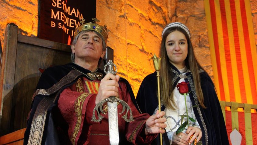 La flamant Princesa al costat del nou Rei