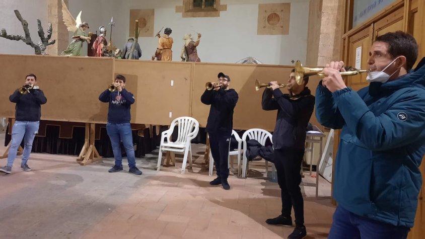 Un moment dels assajos d'aquests dies