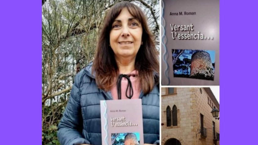L'Anna Maria amb el seu flamant poemari