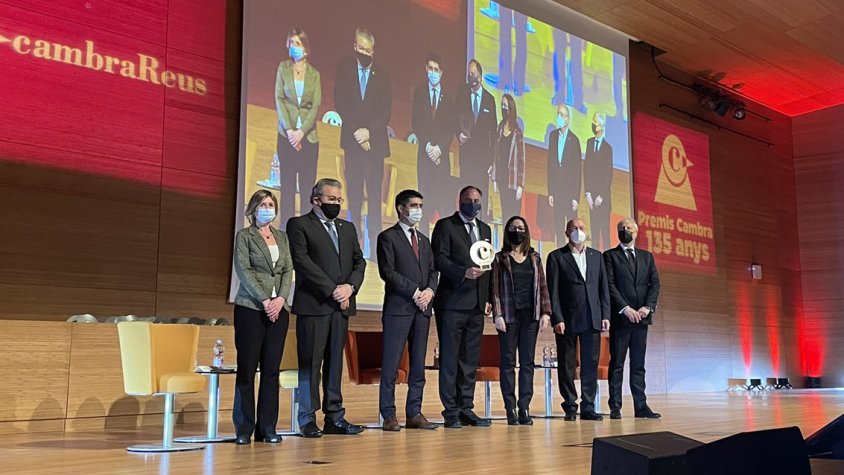 Entrega d'un dels premis a representants de la Conca de Barberà