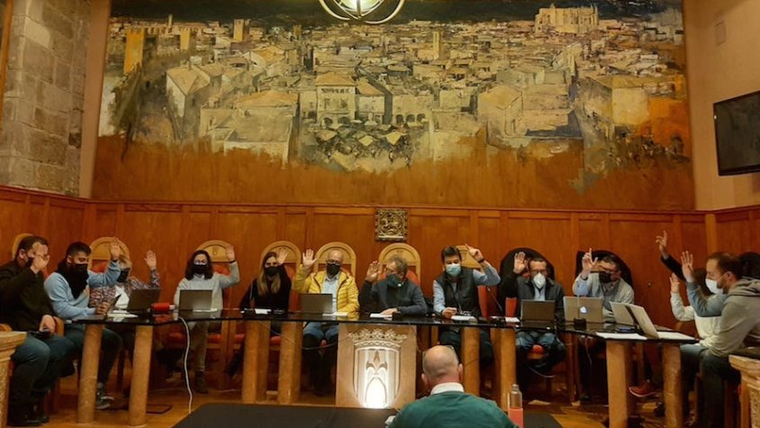 Un moment del ple municipal