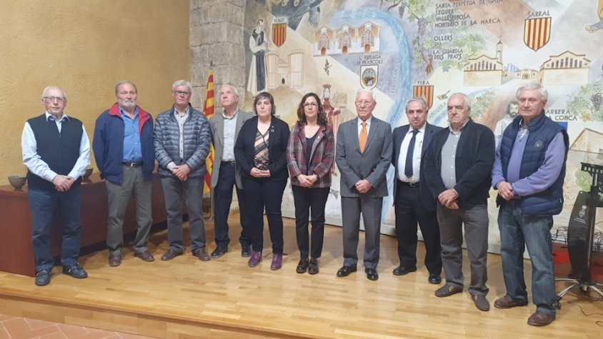 Alguns dels protagonistes de l'acte d'homenatge