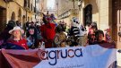 Primera part de l'intercanvi entre els Amics dels Gegants i el grup Aserrí de Costa Rica