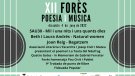 Demà dissabte 4 de juny, Forès acollirà la dotzena edició del Forès Poesia i Música