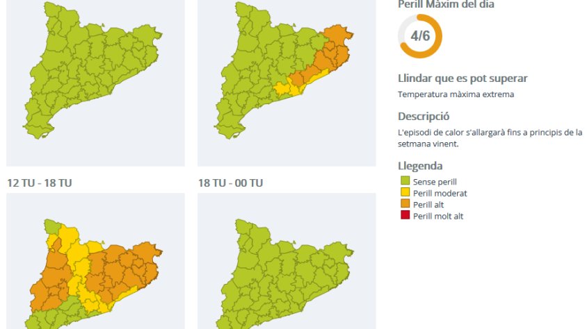 Mapes de previsió per divendres