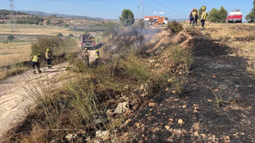Imatge del lloc on s'ha declarat el foc
