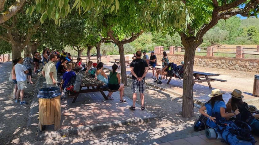 Imatge dels participants al camp de treball de Sarral
