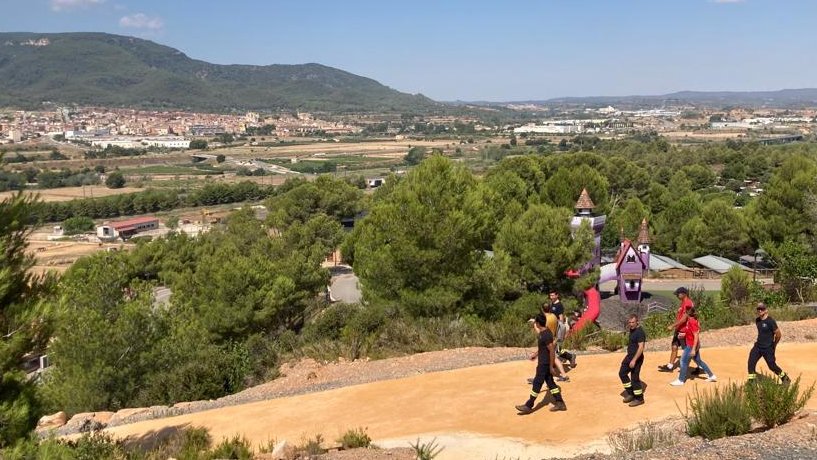 Un moment de la visita al càmping