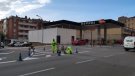 Comencen les obres d'una rotonda al carrer Batlle Dionís Mestre amb la Muralla de Santa Tecla