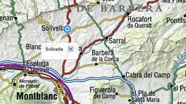 Accident de trànsit a la C-14, al terme de Solivella