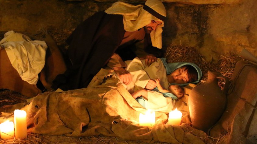 El naixement al Pessebre Vivent de l'Espluga de Francolí