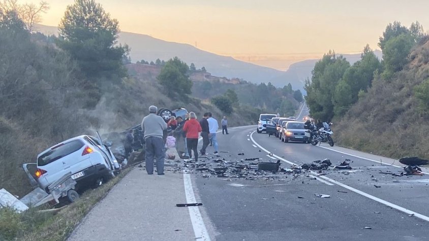 Un accident a Montblanc deixa fins a set ferits 