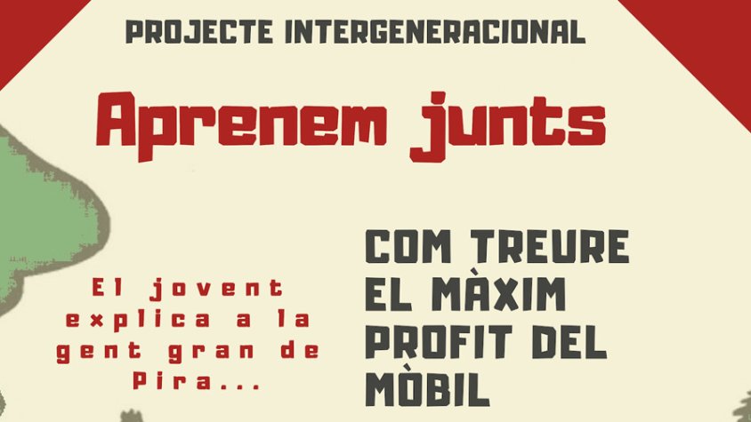 Diumenge les persones joves de Pira ensenyaran a la gent gran sobre com treure el màxim profit del mòbil