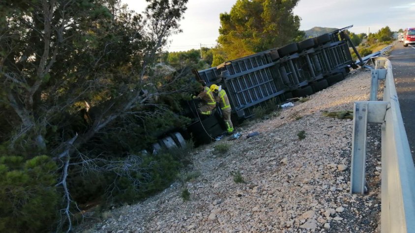 Una acció dels bombers novembre passat en un altre episodi de vents forts