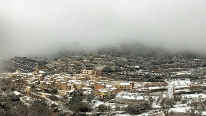 Vilanova de Prades en la forta davallada de temperatures del 2017