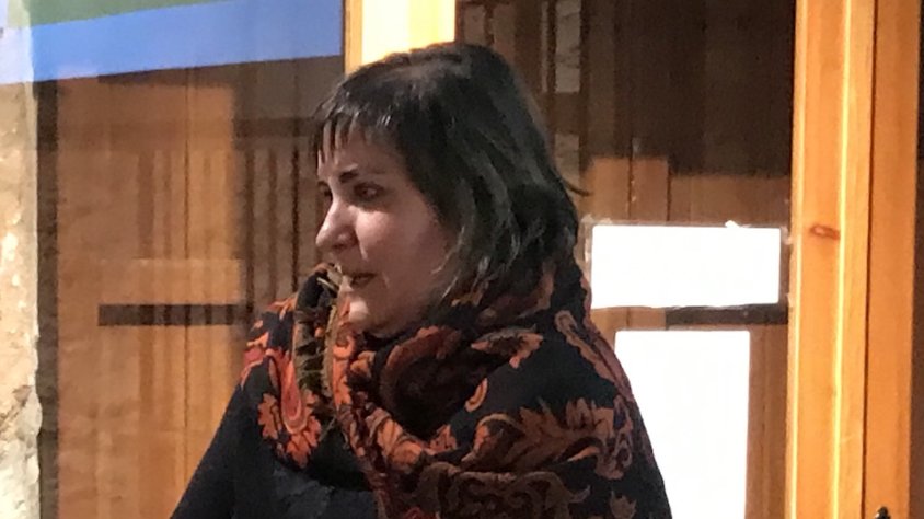 Carme Ferrer, alcaldessa de Senan, a la presentació del Programa electoral Marc d'ERC per les municipals del 2023