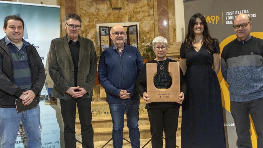 La presidenta de l'entitat Teresa Forné va recollir el guardó dissabte 18 de març a Sant Magí de la Brufaganya
