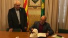 Visita a Solivella del delegat del Govern de la Generalitat de Catalunya a Tarragona, Oscar Peris