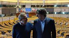 Josep Andreu ha visitat el president de la Generalitat a l'exili, Carles Puigdemont, al Parlament Europeu a Brussel·les