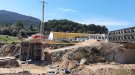 El pont del Bolovi de Montblanc compta amb una gran estructura per a la seva reconstrucció