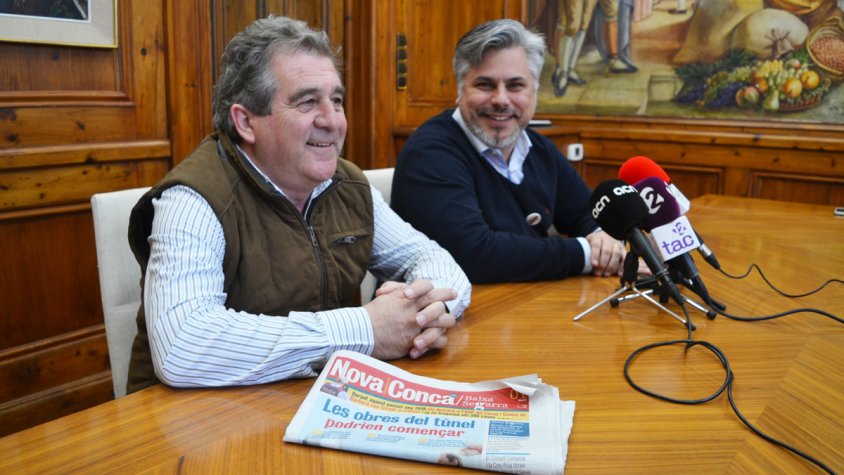 Albert Batet, alcalde de Valls, i Josep Andreu, alcalde de Montblanc