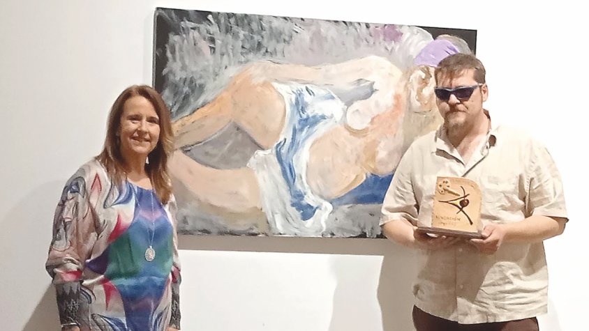 Natan, en l'entrega del premi que va rebre a Alacant