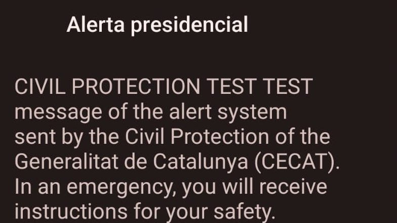 Els telèfons mòbils de la Conca també es posen a prova del sistema d'alertes de Protecció Civil