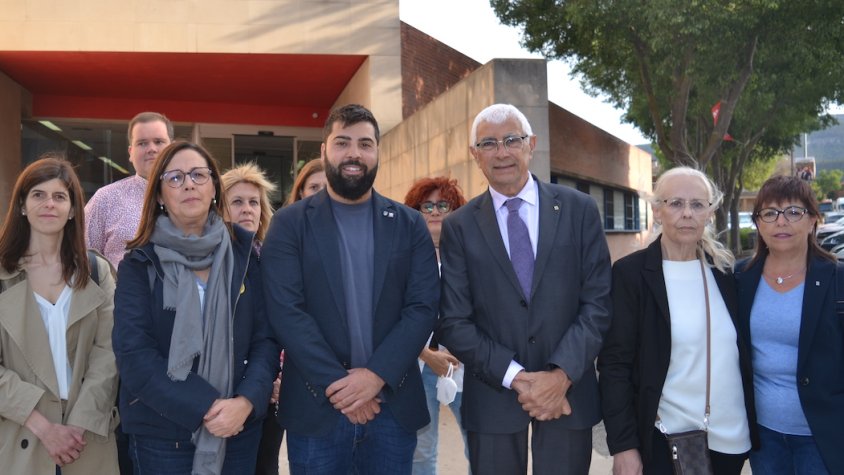 El conseller de Salut, Ramon Balcells, visita el CAP de Montblanc amb el candidat a l'alcaldia Oriol Pallissó