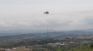 Tasques d'Endesa amb helicòpter a l'ermita de la Santíssima Trinitat