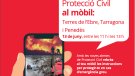 Dimarts torna la prova d'alertes d'emergències als mòbils de Protecció civil