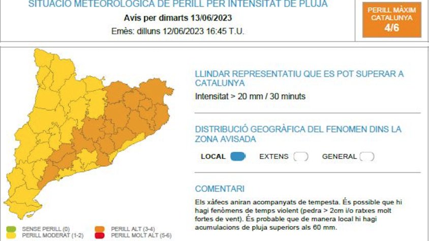 Activació del Pla Especial d'Emergències per Inundacions a la Comarca