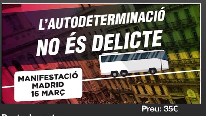 4 busos sortiran des de la Conca de Barberà per assistir a la manifestació del proper 16 de març a Madrid