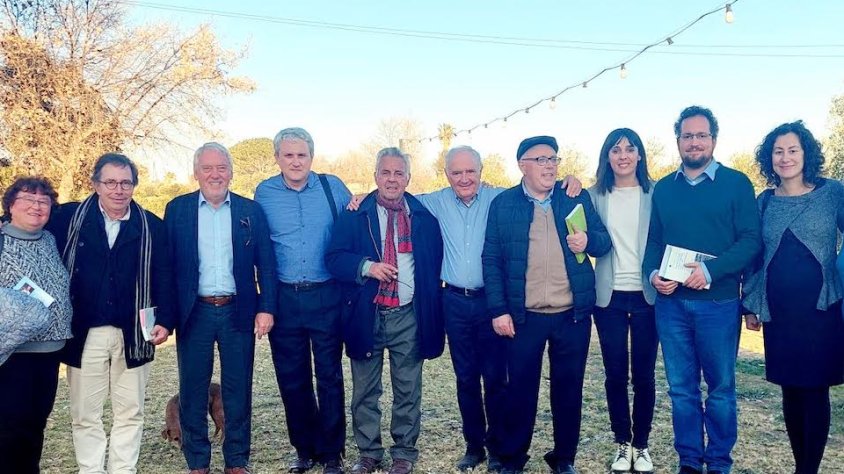 Homenatge a Eugeni Perea a Riudoms a què va assistir Francesc Marco-Palau