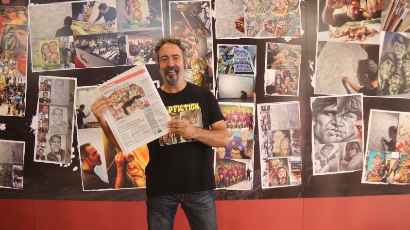 Inaugurada l’exposició “30 anys fent caricatures”, el retorn de Joan Vizcarra a Montblanc