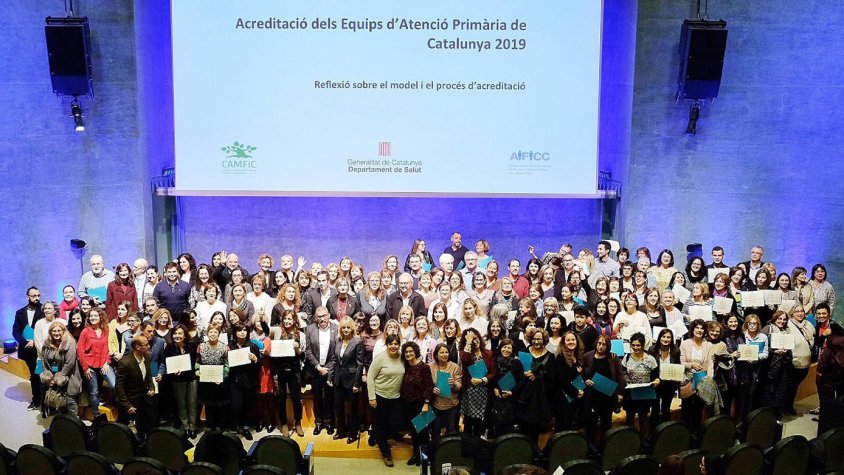 El Departament de Salut ha lliurat aquest dimarts 19 de març a Barcelona els certificats d’acreditació a un total de 130 equips d’atenció primària (EAP) de Catalunya per la seva bona pràctica assistencial