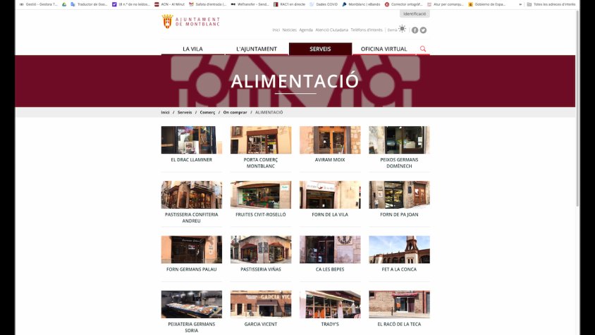 Serveis i establiments de Montblanc "a un clic" a la web de l'ajuntament