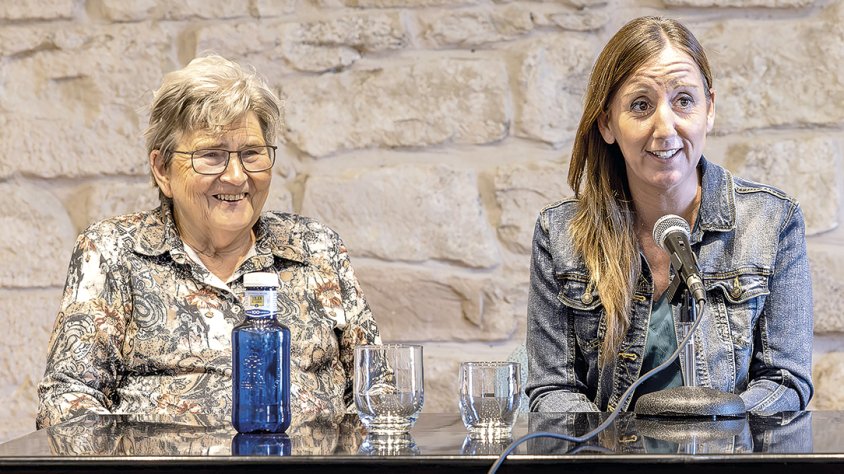 Un instant de la xerrada amb la periodista