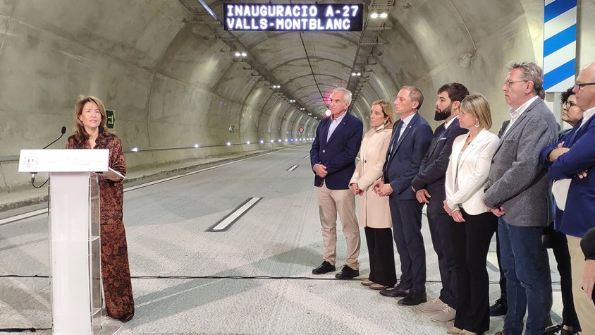 Parlaments de la ministra Anna Sánchez a la inauguració del túnel del Coll de Lilla