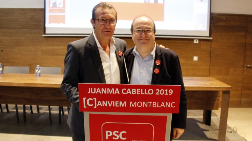 Miquel Iceta, en la presentació de Juanma Cabello com a alcaldable del PSC a Montblanc