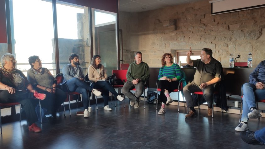 Oriol Junqueras es reuneix a Santa Coloma de Queralt amb regidors i militats d'arreu de la comarca 
