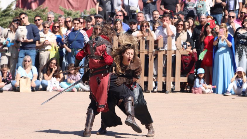 Un dels espectacles de petit format a la plaça Sant Francesc